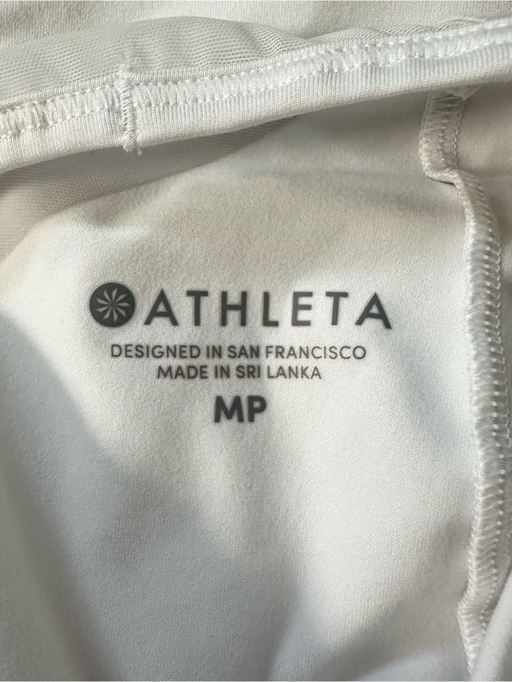 Athleta Chi Mesh Racerback Active Tank Top White Size Medium Petite - Picture 7 of 12